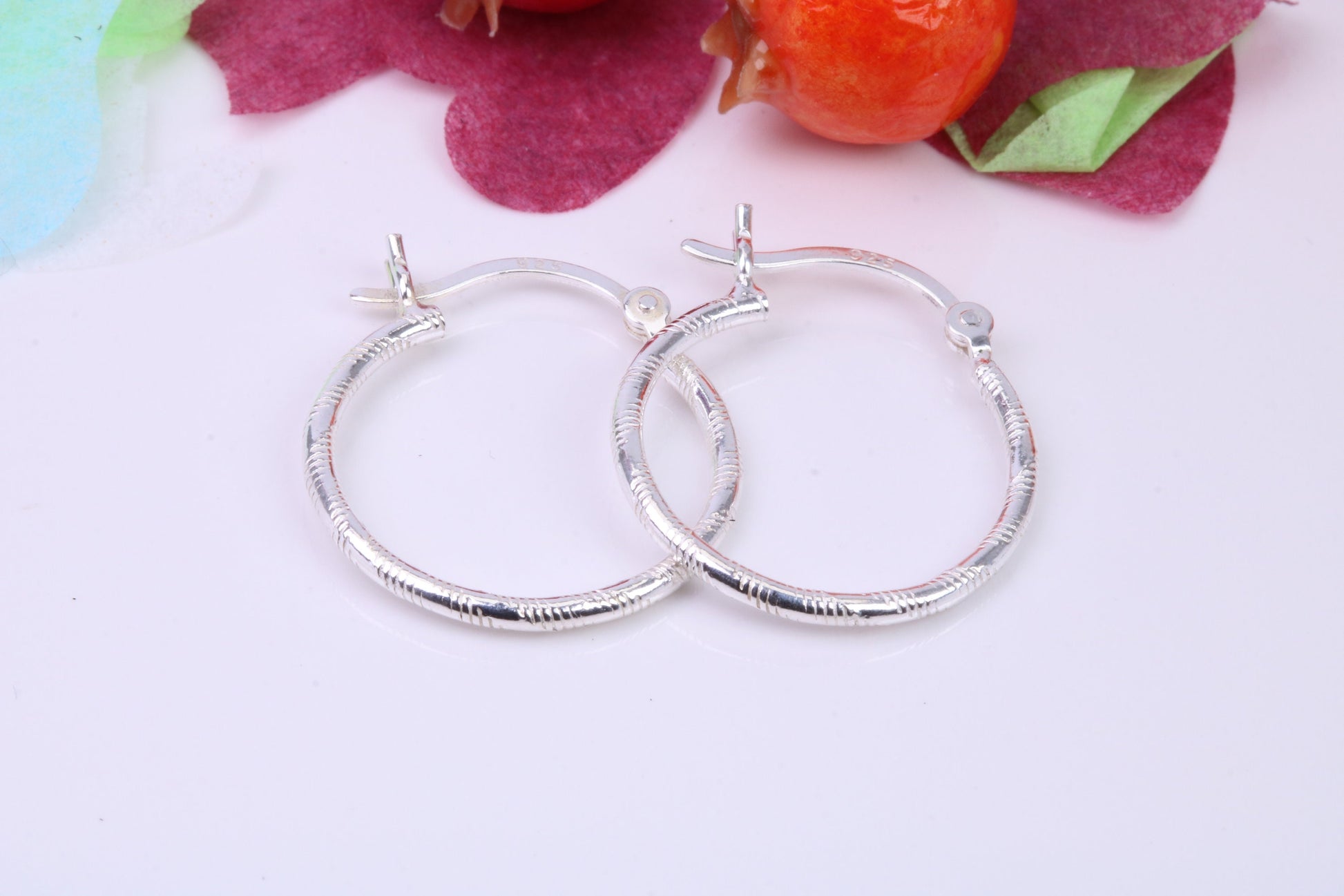 20 mm Round Creole Hoop Earrings Made from 925 Grade Sterling Silver