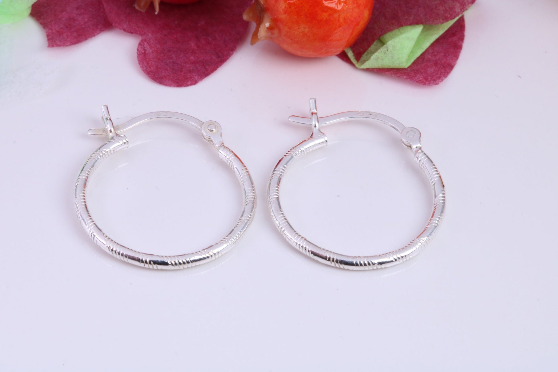 20 mm Round Creole Hoop Earrings Made from 925 Grade Sterling Silver