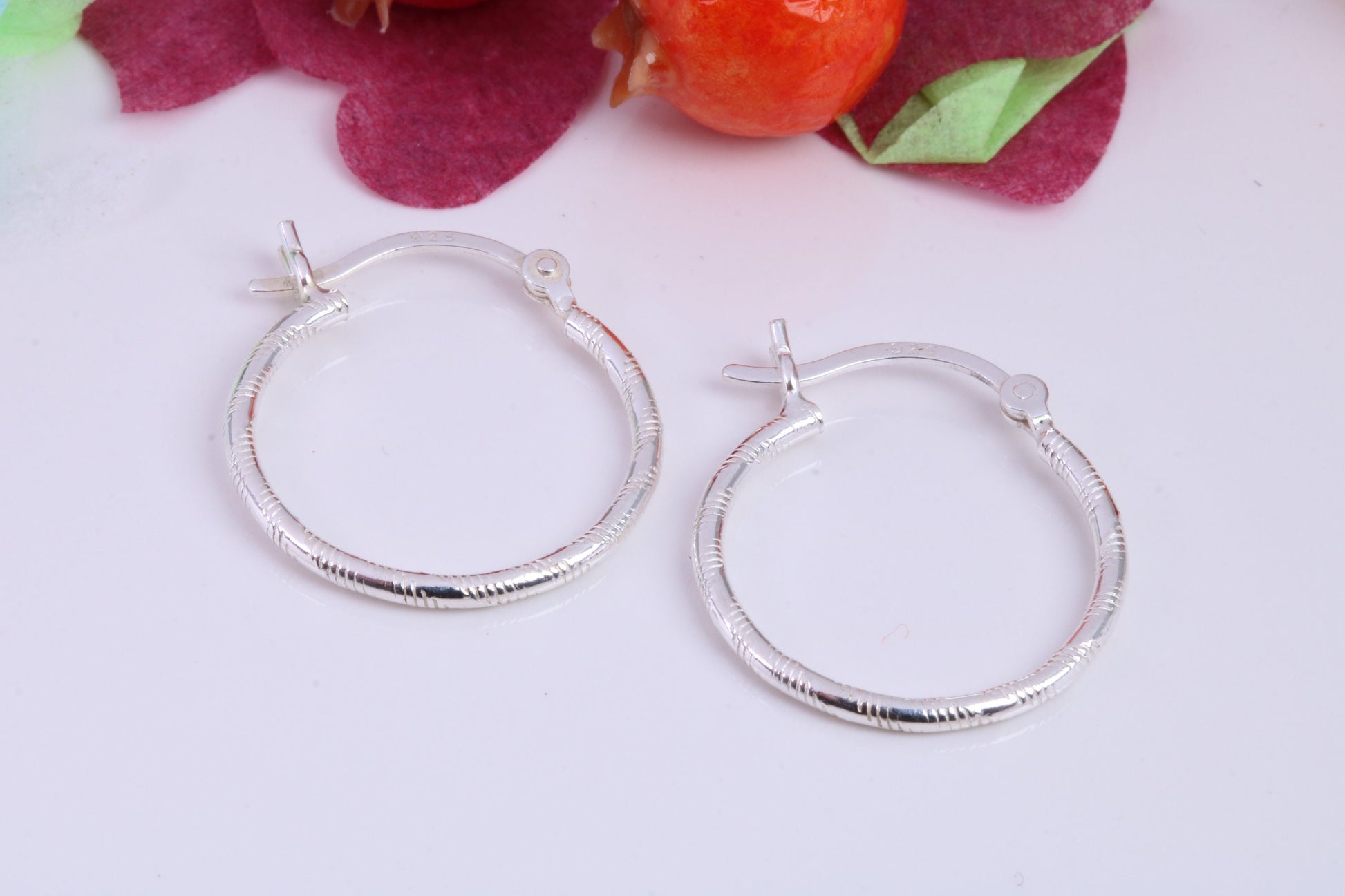 20 mm Round Creole Hoop Earrings Made from 925 Grade Sterling Silver