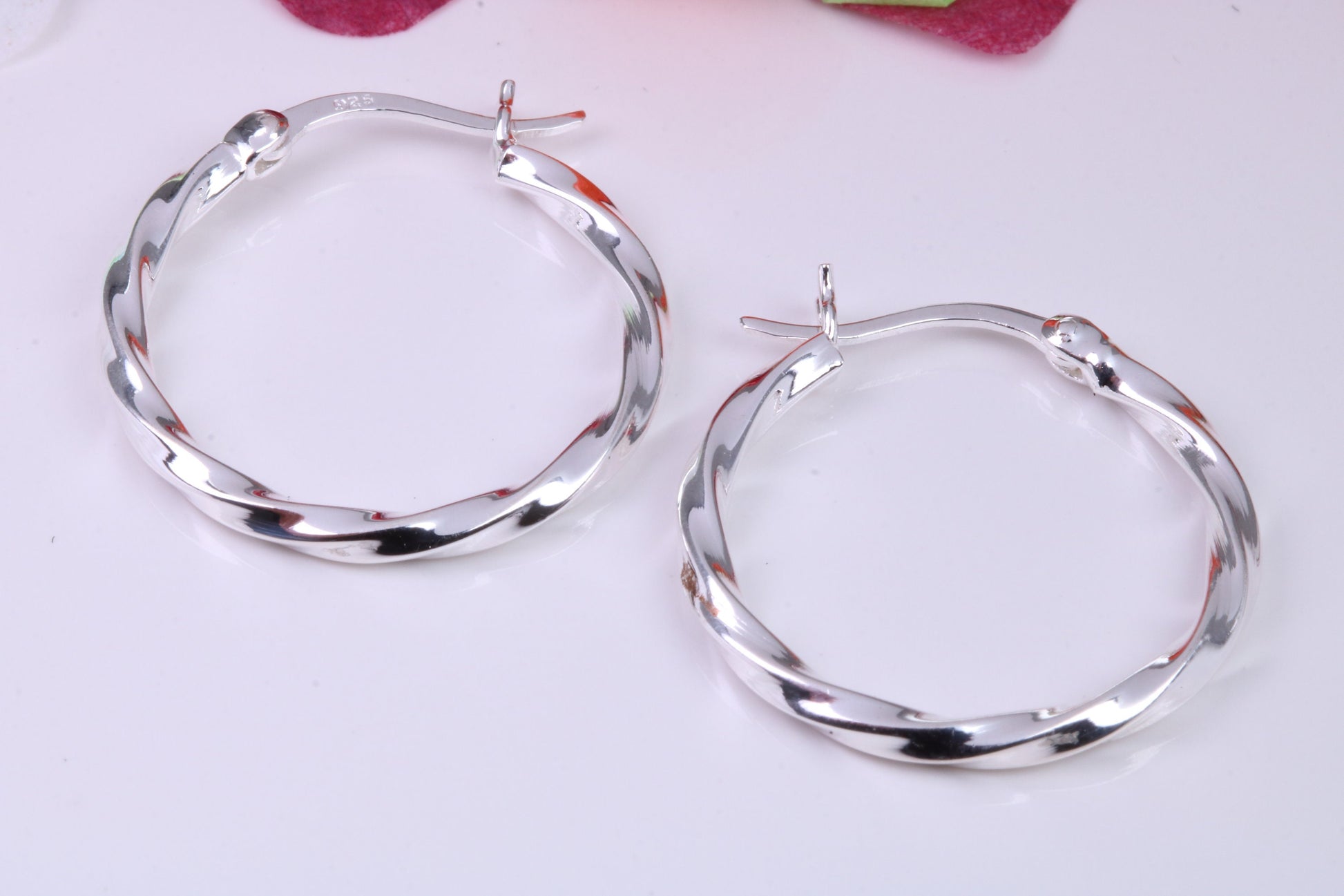 20 mm Round Creole Hoop Earrings Made from 925 Grade Sterling Silver