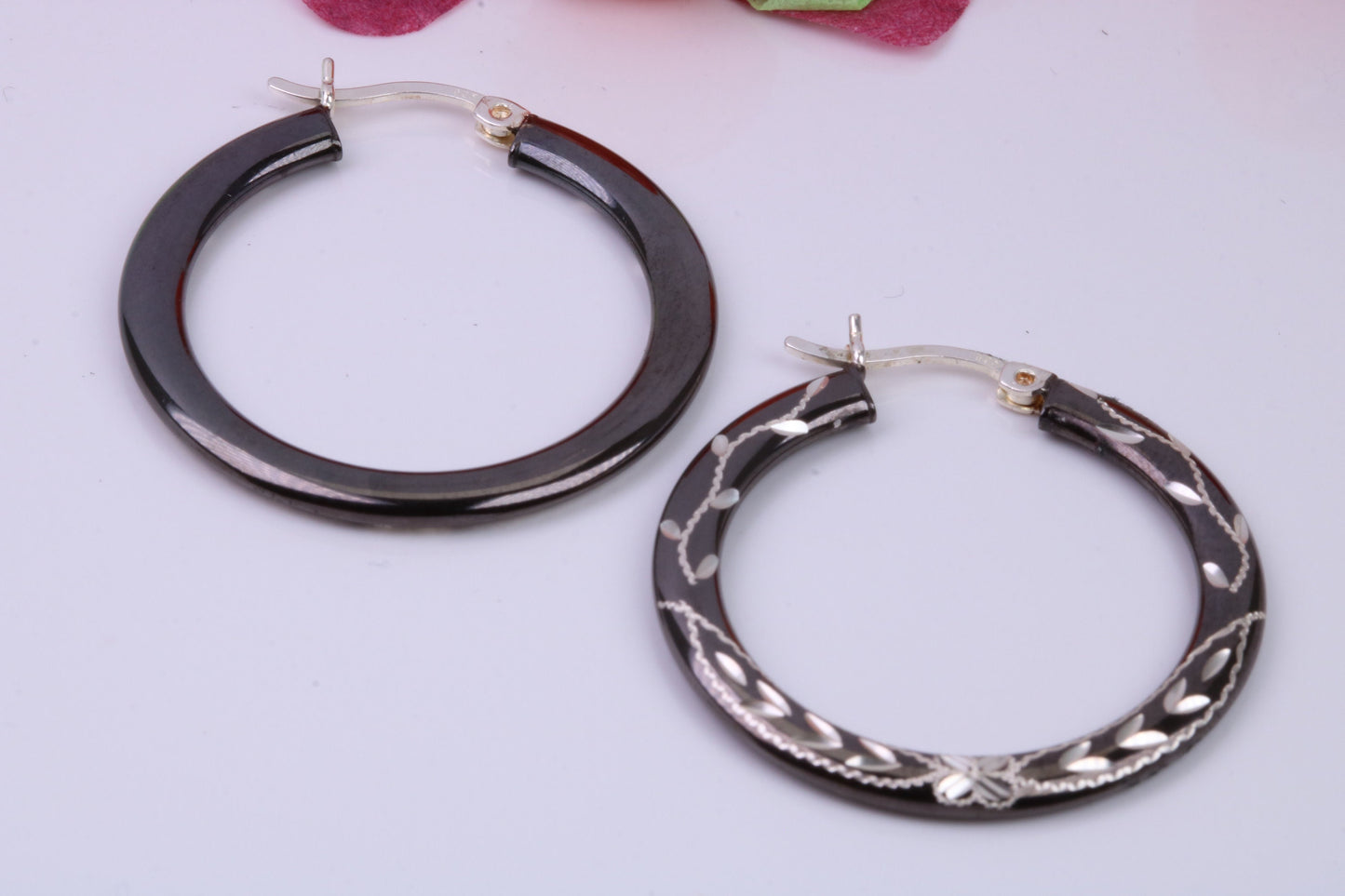 Large 30 mm Round Creole Hoop Earrings Made from 925 Grade Sterling Silver