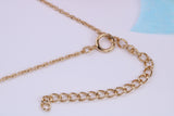 Infinity Necklace with Length Adjustable Chain, Made from solid Sterling Silver, 18ct Yellow Gold Plated
