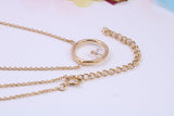 Necklace and Earrings with Matching Ring set With Cubic Zirconia, Made from solid Sterling Silver, 18ct Yellow Gold Plated