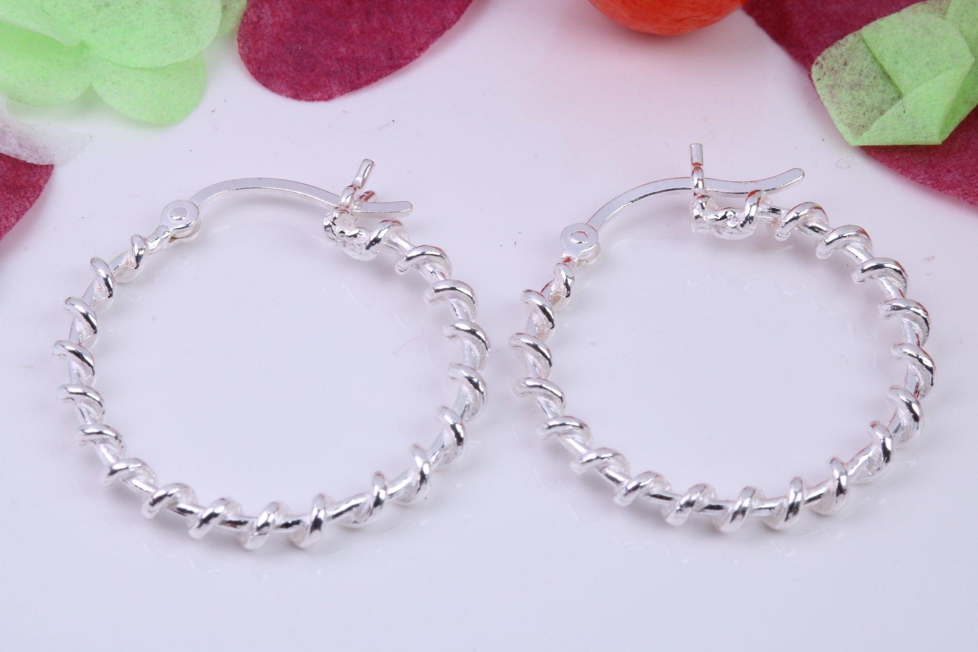 23 mm Round Creole Hoop Earrings Made from 925 Grade Sterling Silver