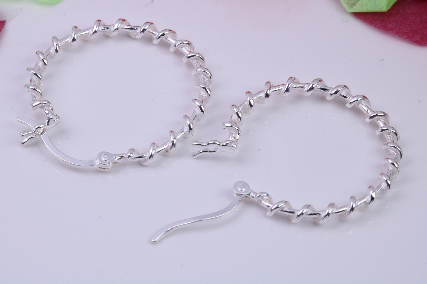 23 mm Round Creole Hoop Earrings Made from 925 Grade Sterling Silver