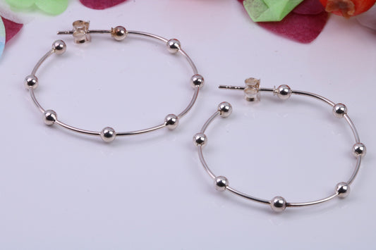 25 mm Round Creole Hoop Earrings Made from 925 Grade Sterling Silver