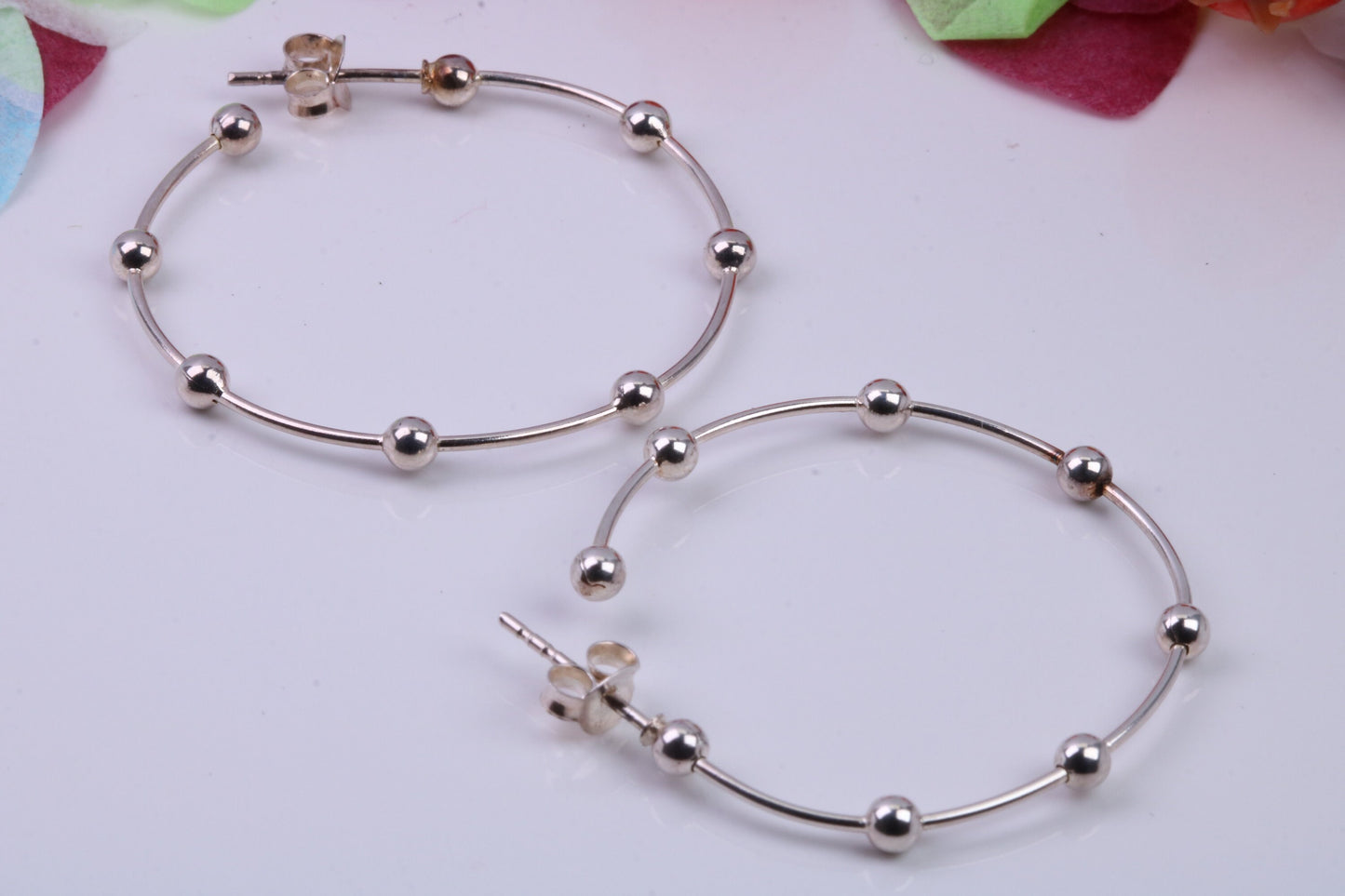 25 mm Round Creole Hoop Earrings Made from 925 Grade Sterling Silver