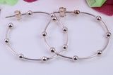 25 mm Round Creole Hoop Earrings Made from 925 Grade Sterling Silver