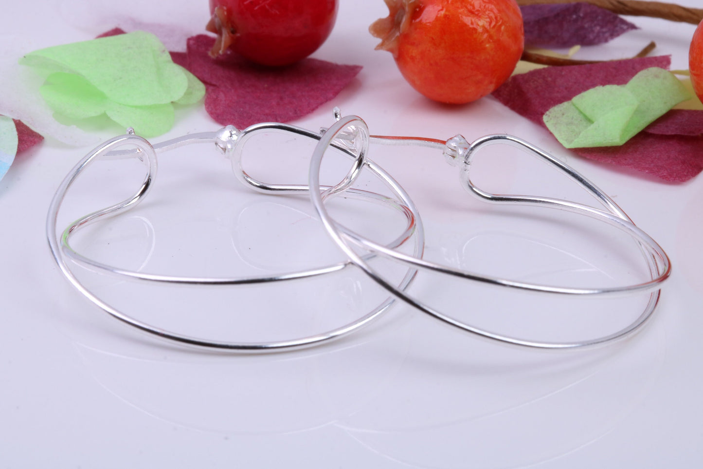 35 mm Round Creole Hoop Earrings Made from 925 Grade Sterling Silver