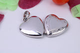 16 mm Heart Shaped Locket, Made from Solid Sterling Silver