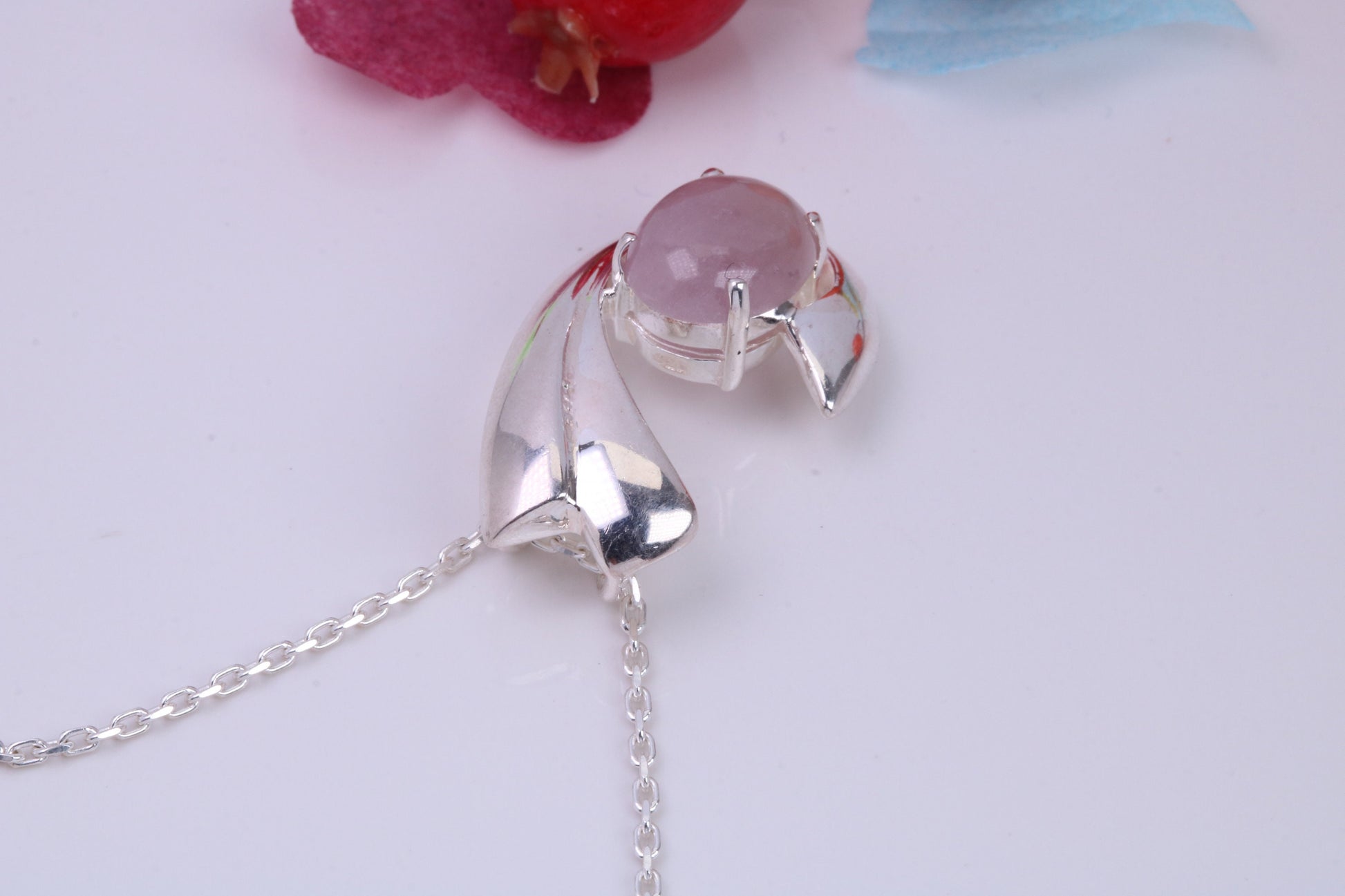 Real Lilac Jade set Necklace, Made from Solid Sterling Silver, Very Dressy