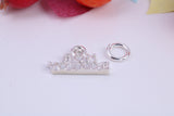 Bon Voyage Charm, Traditional Charm, Made from Solid 925 Grade Sterling Silver, Complete with Attachment Link