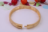 Hinged Bangle set with Diamond White Cubic Zirconia, Made from solid Sterling Silver, 18ct Yellow Gold Plated, Matt Finished
