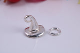 Wizards Hat Charm, Traditional Charm, Made from Solid 925 Grade Sterling Silver, Complete with Attachment Link