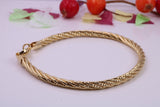 Twisted Rope Multi Stranded Bangle/Bracelet, made from solid Sterling Silver, 18ct Yellow Gold Plated