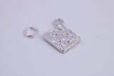 Book of Spells Charm, Traditional Charm, Made from Solid 925 Grade Sterling Silver, Complete with Attachment Link