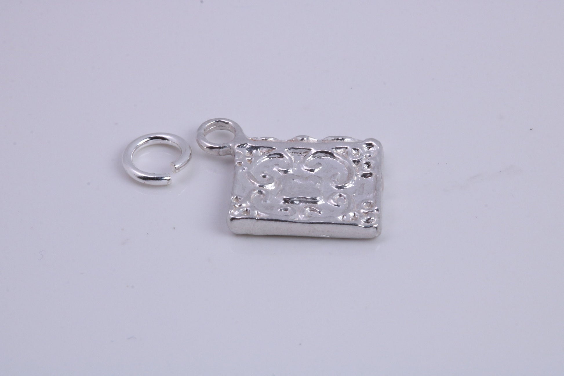 Book of Spells Charm, Traditional Charm, Made from Solid 925 Grade Sterling Silver, Complete with Attachment Link