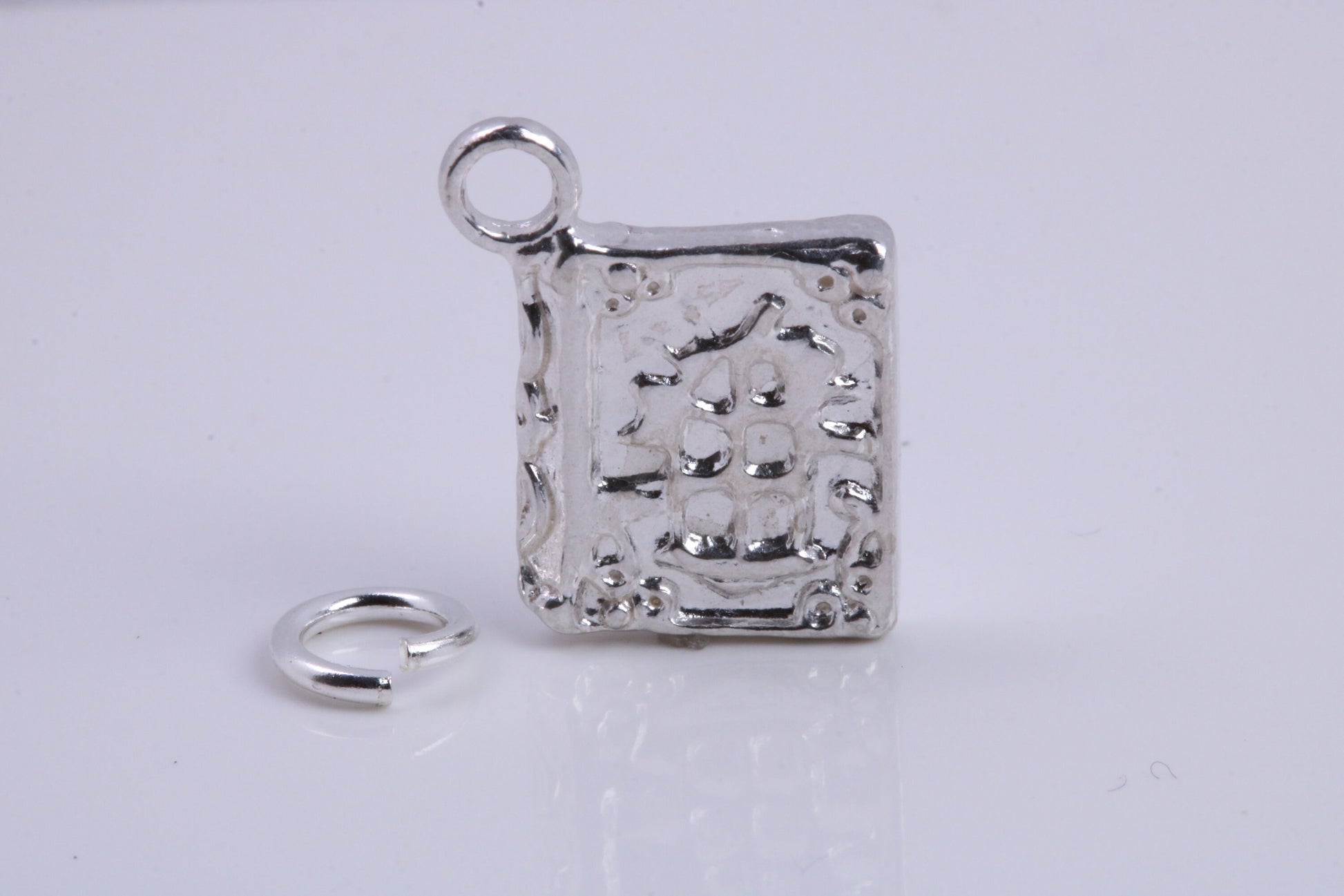 Book of Spells Charm, Traditional Charm, Made from Solid 925 Grade Sterling Silver, Complete with Attachment Link