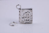 Book of Spells Charm, Traditional Charm, Made from Solid 925 Grade Sterling Silver, Complete with Attachment Link