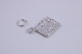 Book of Spells Charm, Traditional Charm, Made from Solid 925 Grade Sterling Silver, Complete with Attachment Link