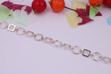 Multi Link Bracelet, made from solid Sterling Silver, 7.50 Inches Long