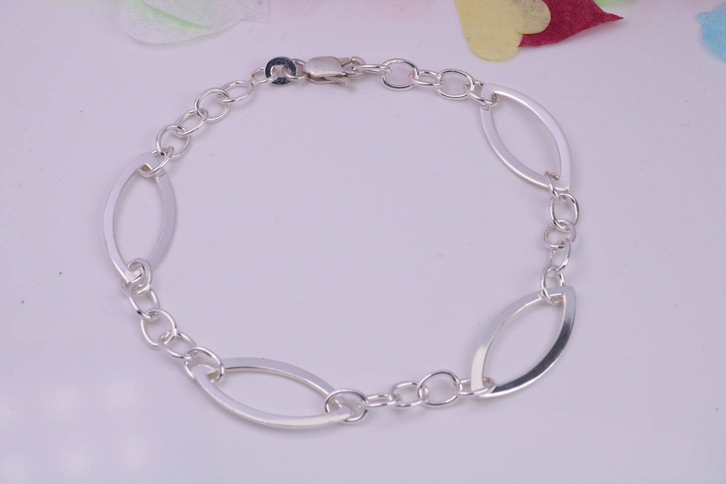 Light Weight Link Bracelet, made from solid Sterling Silver, 7.50 Inches Long