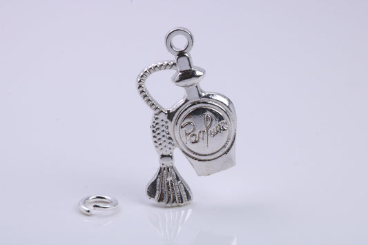 Perfume Bottle Charm, Traditional Charm, Made from Solid 925 Grade Sterling Silver, Complete with Attachment Link