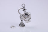 Perfume Bottle Charm, Traditional Charm, Made from Solid 925 Grade Sterling Silver, Complete with Attachment Link