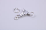 Wizards Hat Charm, Traditional Charm, Made from Solid 925 Grade Sterling Silver, Complete with Attachment Link