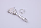Witches Broom Stick Charm, Traditional Charm, Made from Solid 925 Grade Sterling Silver, Complete with Attachment Link