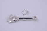 Witches Broom Stick Charm, Traditional Charm, Made from Solid 925 Grade Sterling Silver, Complete with Attachment Link