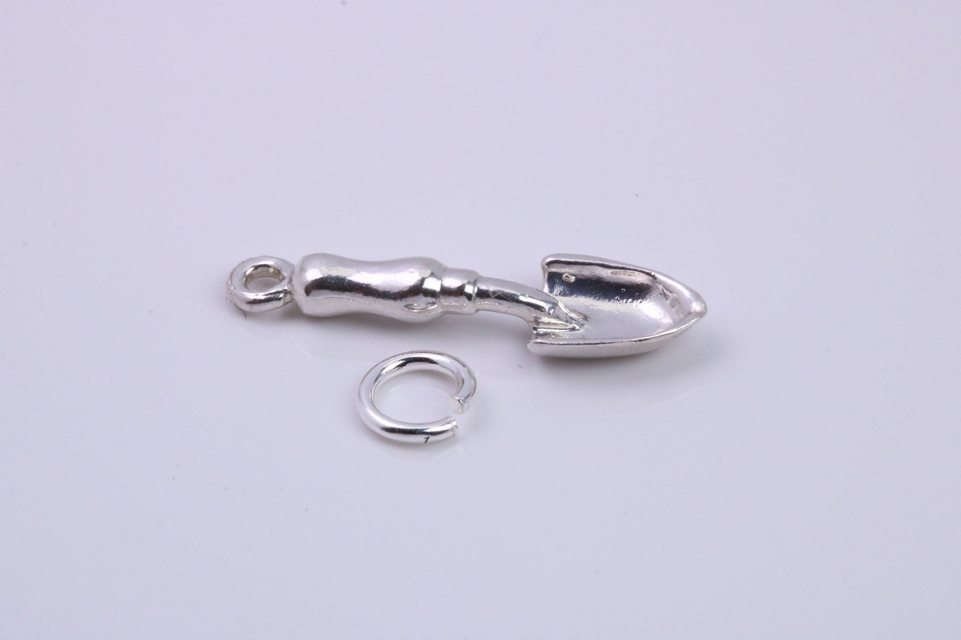 Garden Trowel Charm, Traditional Charm, Made from Solid 925 Grade Sterling Silver, Complete with Attachment Link