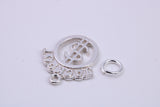 Jackpot Charm, Traditional Charm, Made from Solid 925 Grade Sterling Silver, Complete with Attachment Link