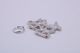 It's A Boy Charm, Traditional Charm, Made from Solid 925 Grade Sterling Silver, Complete with Attachment Link