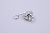 Tea Pot Charm, Traditional Charm, Made from Solid 925 Grade Sterling Silver, Complete with Attachment Link