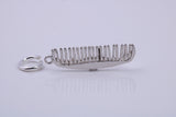 Hair Comb Charm, Traditional Charm, Made from Solid 925 Grade Sterling Silver, Complete with Attachment Link