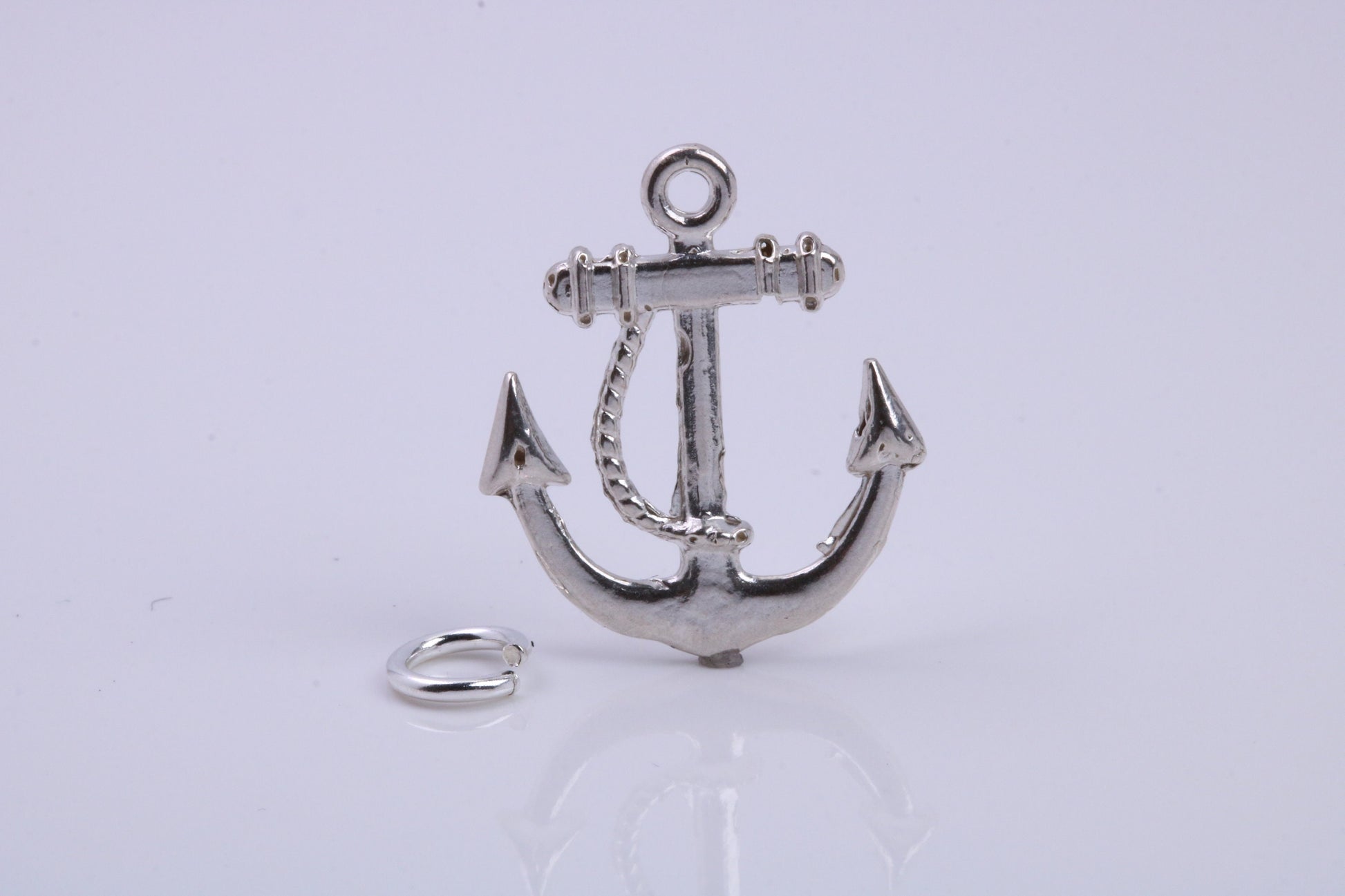 Anchor Charm, Traditional Charm, Made from Solid 925 Grade Sterling Silver, Complete with Attachment Link
