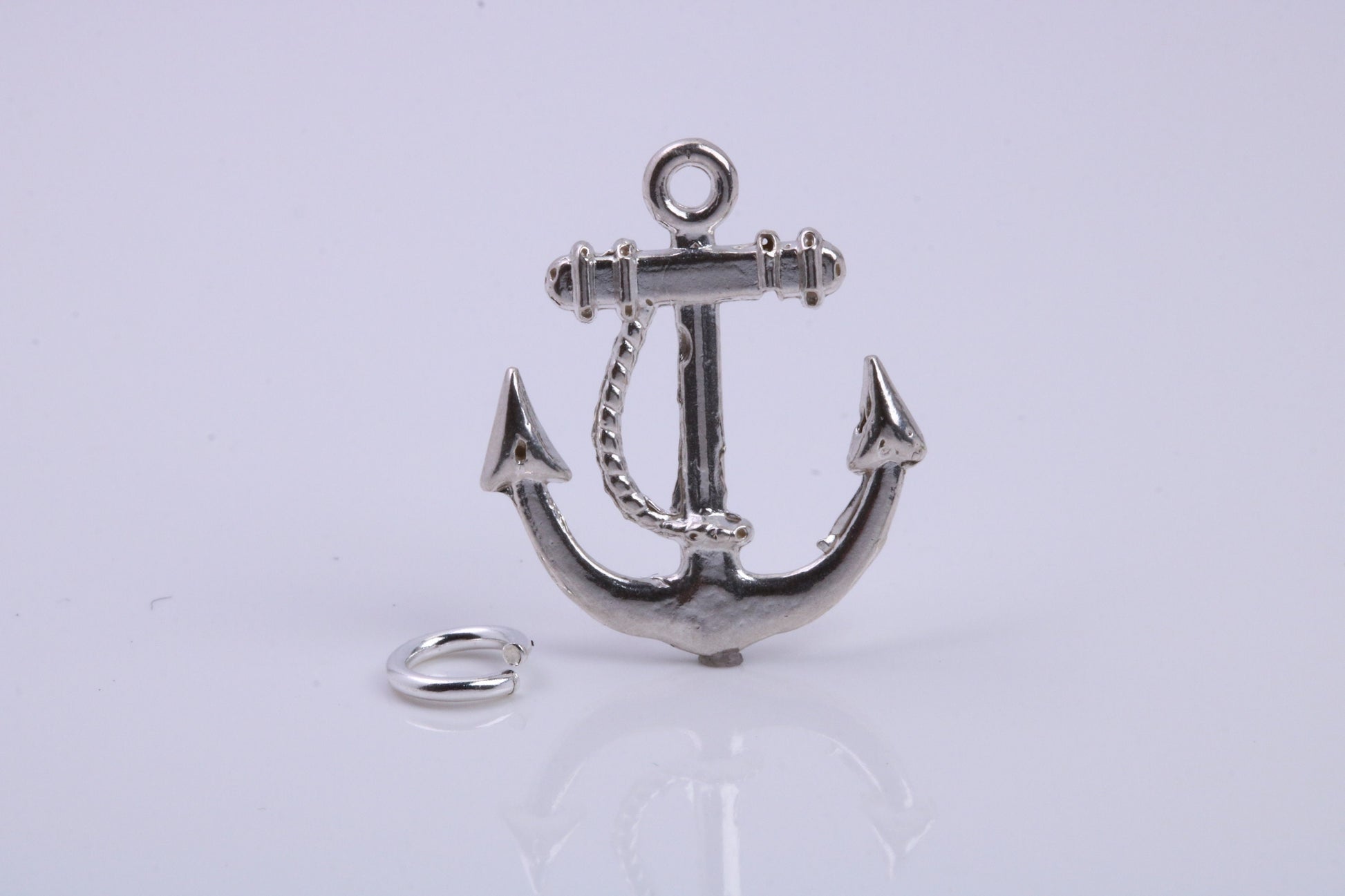Anchor Charm, Traditional Charm, Made from Solid 925 Grade Sterling Silver, Complete with Attachment Link