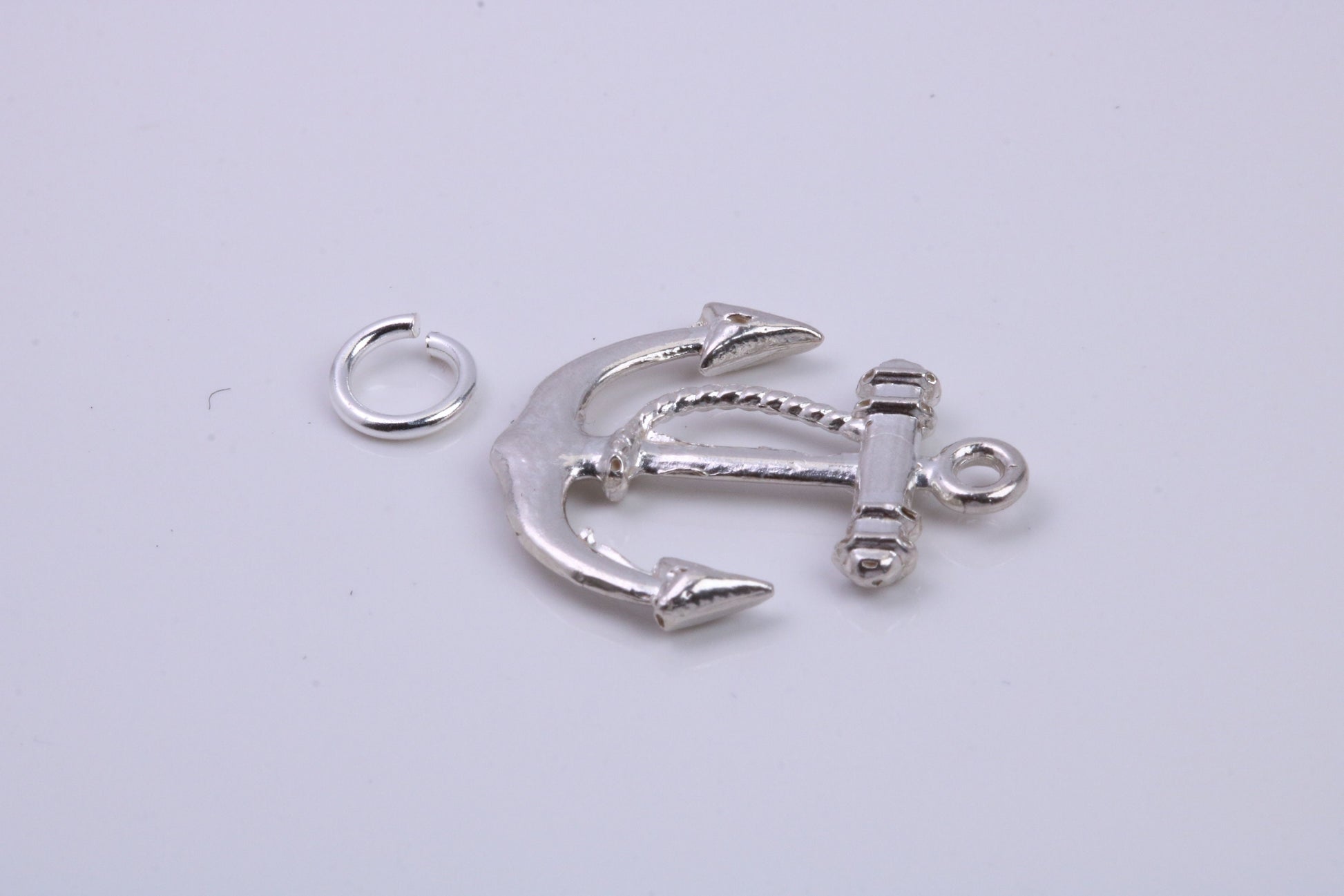 Anchor Charm, Traditional Charm, Made from Solid 925 Grade Sterling Silver, Complete with Attachment Link