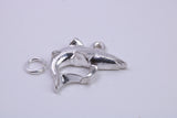 Great White Shark Charm, Traditional Charm, Made from Solid 925 Grade Sterling Silver, Complete with Attachment Link