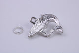 Great White Shark Charm, Traditional Charm, Made from Solid 925 Grade Sterling Silver, Complete with Attachment Link
