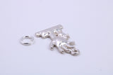 Cactus Tree Charm, Traditional Charm, Made from Solid 925 Grade Sterling Silver, Complete with Attachment Link