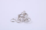 Cyclist Charm, Traditional Charm, Made from Solid 925 Grade Sterling Silver, Complete with Attachment Link