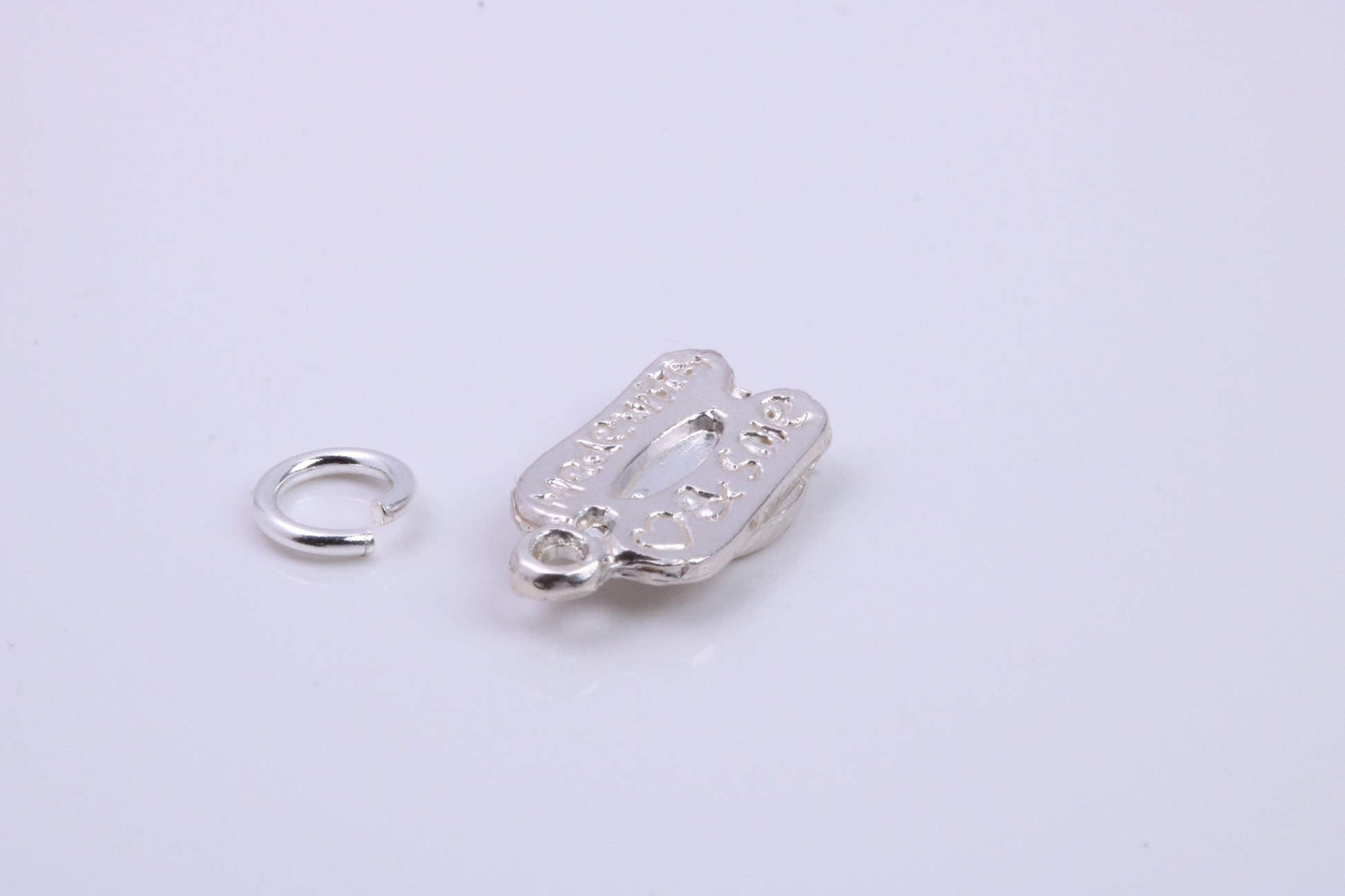 Flip Flops Charm, Traditional Charm, Made from Solid 925 Grade Sterling Silver, Complete with Attachment Link