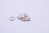Flip Flops Charm, Traditional Charm, Made from Solid 925 Grade Sterling Silver, Complete with Attachment Link