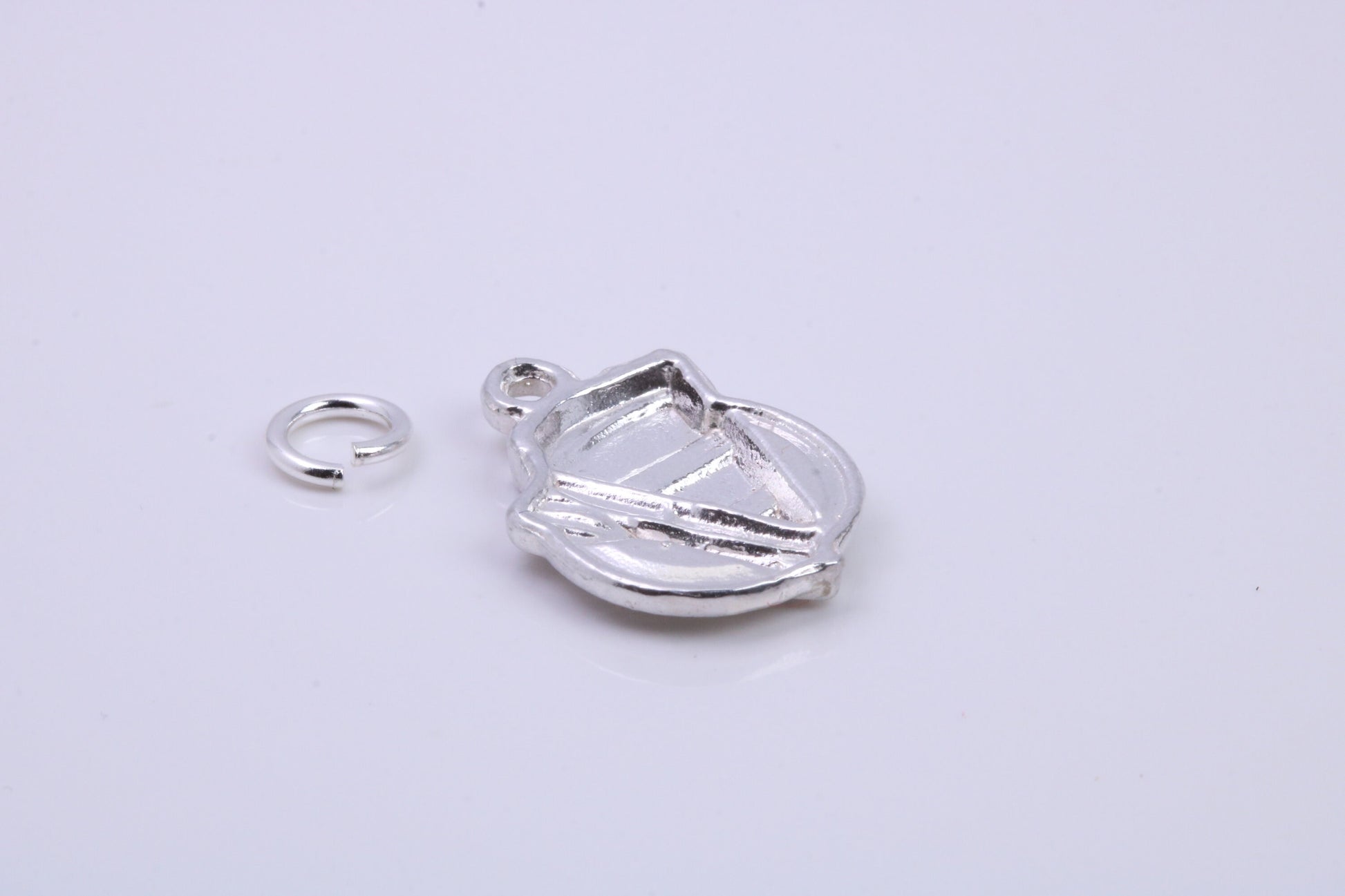 Slice of Cake Charm, Traditional Charm, Made from Solid 925 Grade Sterling Silver, Complete with Attachment Link