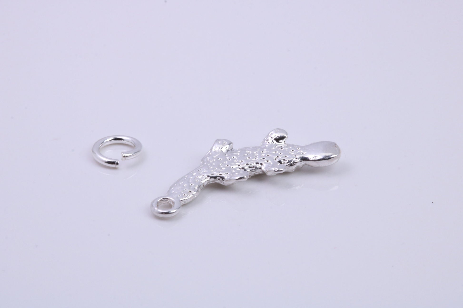 Platypus Charm, Traditional Charm, Made from Solid 925 Grade Sterling Silver, Complete with Attachment Link
