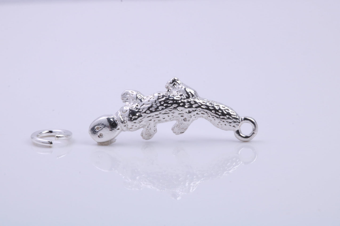 Platypus Charm, Traditional Charm, Made from Solid 925 Grade Sterling Silver, Complete with Attachment Link