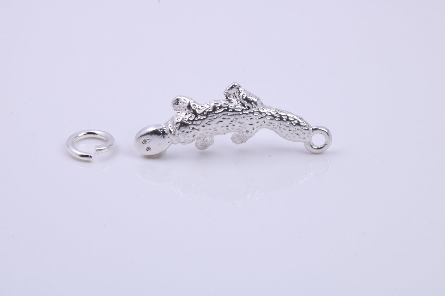 Platypus Charm, Traditional Charm, Made from Solid 925 Grade Sterling Silver, Complete with Attachment Link