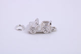 Car Charm, Traditional Charm, Made from Solid 925 Grade Sterling Silver, Complete with Attachment Link